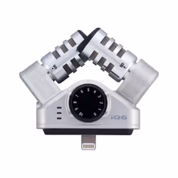 Zoom IQ6, Microphone de téléphone mobile/smartphone, 130 dB, 16 bit, 48 kHz, Avec fil, Argent
