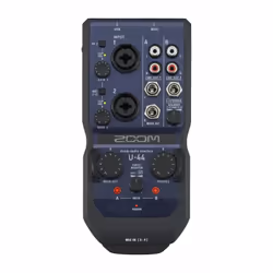 Zoom U-44, 2600 Ohm, 2,6 dBV, 24 bit, 96 kHz, 20 - 40000 Hz, TRS/XLR