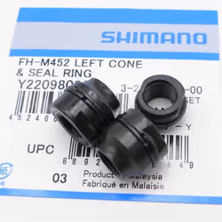 Cône gauche Shimano FH-M452 - M10 x 15 - bague détanchéité - noir