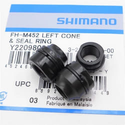 Cône gauche Shimano FH-M452 - M10 x 15 - bague détanchéité - noir