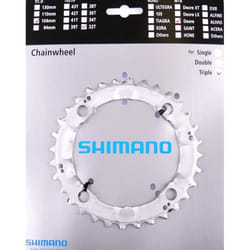 Plateau vélo - 32 dents - diamètre de fixation 104 mm - couleur blanc