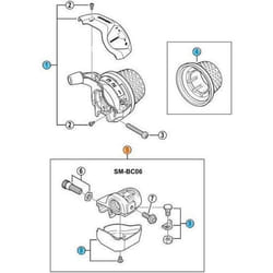 Unité de levier coudé Shimano SM-BC06 SL-3S41E