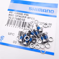 Ergots et entretoises Shimano PD-GR500 (x9)