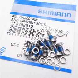 Ergots et entretoises Shimano PD-GR500 (x9)