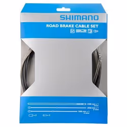 Jeu de câbles de frein route en acier gaine avec embouts de câble Shimano SUS/SLR