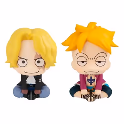 Figurine - MEGAHOUSE - ONE PIECE - PVC - 11 cm - Look Up Sabo et Marco - Avec 2 mini-figurines exclusives