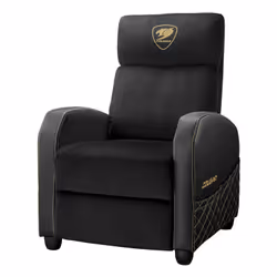 COUGAR Gaming Ranger Elite Gold, Fauteuil de gaming, 135 kg, Siège capitonné, Dossier capitonné, Universel, Noir