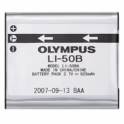 Olympus LI-50B, 925 mAh, 3,7 V, Lithium-Ion (Li-Ion)