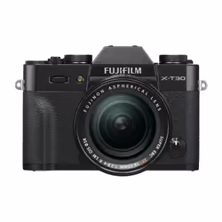 Fujifilm X -T30 II + 18-55mm, 26,1 MP, 9600 x 2160 pixels, X-Trans CMOS 4, 4K Ultra HD, Écran tactile, Noir