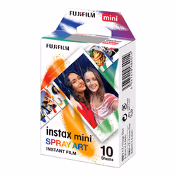 Fujifilm Instax MINI Spray Art Film, 5.4x8.6 cm, Multicolore, 10 feuilles, instax mini 11, instax mini 7+, instax mini 40, in ...