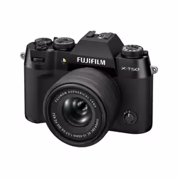 Fujifilm X -T50 + XC 15-45mm, 40,2 MP, 7728 x 5152 pixels, X-Trans CMOS 5 HR, 6.2K, Écran tactile, Noir