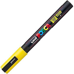 Stylo - POSCA - CF6 POCKET FINE JAUNE - Pointe Fine - Opaque - Part à leau
