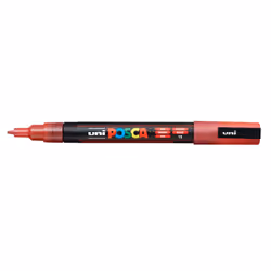 Uni-Ball PC-3M, Rouge, Pointe ogive, Multicolore, Rond, 0,9 mm, 1,3 mm