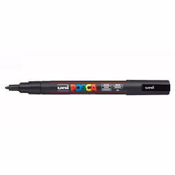 Uni-Ball PC-3M, Noir, Pointe ogive, Multicolore, Rond, 0,9 mm, 1,3 mm