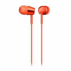 Sony MDR-EX155AP, Avec fil, 5 - 24000 Hz, Casque, Rouge
