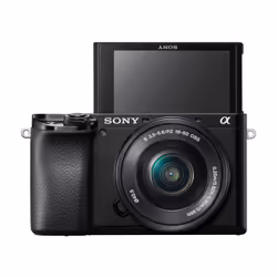 Sony α 6100 + 16-50mm, 24,2 MP, 6000 x 40000 pixels, CMOS, 4K Ultra HD, Noir