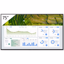 Sony FW-75BZ30L, Écran plat de signalisation numérique, 190,5 cm (75"), LCD, 3840 x 2160 pixels, Wifi, 24/7