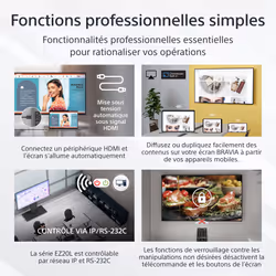 Sony FW-43EZ20L affichage de messages Écran plat de signalisation numérique 43" LED Wifi 350 cd/m² 4K Ultra HD Noir Android 16/7