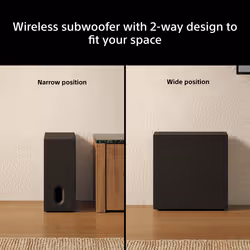 Sony U.K. SASW8.CEJ subwoofer/caisson de basses Noir Caisson de basse actif 300 W - Vue supplémentaire 4