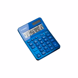Canon LS-123k, Bureau, Calculatrice basique, 12 chiffres, Affichage inclinable, Batterie, Bleu