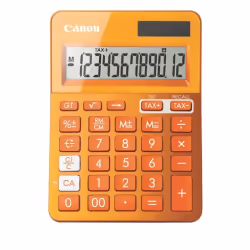 Canon LS-123k, Bureau, Calculatrice basique, 12 chiffres, Affichage inclinable, Batterie, Orange