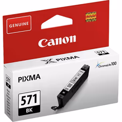 Canon Cartouche d'encre noire CLI-571BK, Rendement standard, Noir, Encre à pigments, 7 ml, 1 pièce(s), 376 pages
