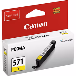 Canon Cartouche d'encre jaune CLI-571Y, Rendement standard, Jaune, Encre à pigments, 7 ml, 1 pièce(s), 347 pages
