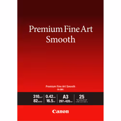 Canon Papier A3 beaux-arts lisse Premium FA-SM1 - 25 feuilles, 310 g/m², A3, 25 feuilles, 420 µm