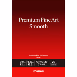 Canon Papier A3 Plus beaux-arts lisse Premium FA-SM1 - 25 feuilles, Semi brillant, 310 g/m², A3+, 25 feuilles, 330 mm, 480 mm