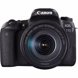 Canon EOS 77D + EF-S 18-135mm 3.5-5.6 IS USM, 24,2 MP, 6000 x 4000 pixels, CMOS, Full HD, Écran tactile, Noir