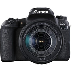 Canon EOS 77D + EF-S 18-135mm 3.5-5.6 IS USM Kit d'appareil-photo SLR 24,2 MP CMOS 6000 x 4000 pixels Noir