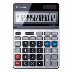 Canon TS-1200TSC, Bureau, Calculatrice basique, 12 chiffres, Affichage inclinable, Batterie, Métallique
