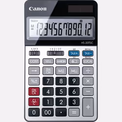 Canon HS-20TSC, Bureau, Calculatrice financière, 12 chiffres, Batterie/Solaire, Noir, Argent