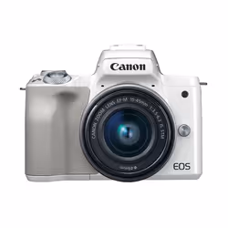 Canon EOS M50 + EF-M 15-45mm STM, 24,1 MP, 6000 x 4000 pixels, CMOS, 4K Ultra HD, Écran tactile, Blanc