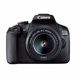 Canon EOS 2000D BK 18-55 IS II EU26, 24,1 MP, 6000 x 4000 pixels, CMOS, Full HD, Noir