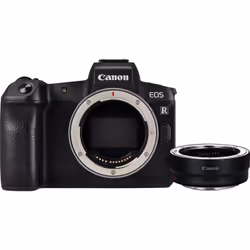 Canon EOS R + EF to RF adapter, 30,3 MP, 6720 x 4480 pixels, CMOS, 4K Ultra HD, Écran tactile, Noir