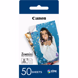 Canon 50 feuilles de papier photo ZINK™ 5 x 7,6 cm, 5x7.6 cm, 2x3", Blanc, 50 feuilles