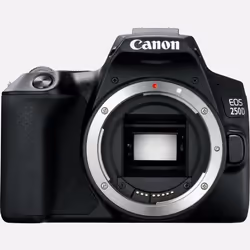 Canon EOS 250D, 24,1 MP, 6000 x 4000 pixels, CMOS, 4K Ultra HD, Écran tactile, Noir