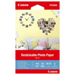 Canon Papier photo autocollant repositionnable RP-101, 10 × 15 cm, 5 feuilles
