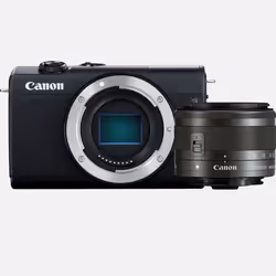 Canon EOS M200 + EF15-45MM F/3.5-6.3 IS STM, 24,1 MP, 6000 x 4000 pixels, CMOS, 4K Ultra HD, Écran tactile, Noir