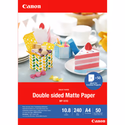 Canon Papier mat recto verso MP-101D, A4, 50 feuilles, Mat, 240 g/m², A4, 10.8 µm, 50 pièce(s)