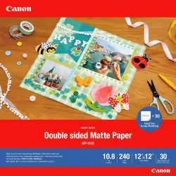 Canon Papier mat recto verso MP-101D, 30 × 30 cm, 30 feuilles, Mat, 240 g/m², Jet d'encre, 10.8 µm, 305 mm, 305 mm