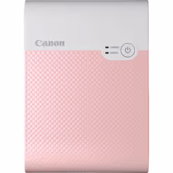 Canon SELPHY Imprimante photo couleur portable sans fil SQUARE QX10, rose, Sublimation de teinte, 287 x 287 DPI, Impression s ...