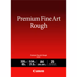 Canon Papier A4 beaux-arts texturé Premium FA-RG1, 25 feuilles, 320 g/m², A2, 25 feuilles, 540 µm