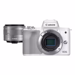 Canon EOS M50 Mark II + M15-45 S EU26, 24,1 MP, 6000 x 4000 pixels, CMOS, 4K Ultra HD, Écran tactile, Blanc