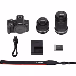 Canon EOS R100 + RF-S 18-45mm F4.5-6.3 IS STM + RF-S 55-200mm F5-7.1 IS STM Kit MILC 24,1 MP CMOS 6000 x 4000 pixels Noir - Vue supplémentaire 5