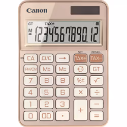 Canon KS-125KB, Bureau, Calculatrice basique, 12 chiffres, Batterie/Solaire, Or rose