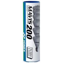 Tube de 6 volants de badminton Yonex Mavis 200
