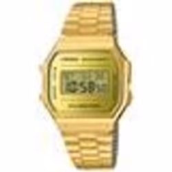 Montre Vintage - CASIO - A168WEGM-9EF - Doré - Chronométrage 1/100 sec - Alarme quotidienne