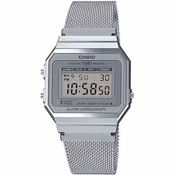 Montre - Casio - A700WM-7ADF - Digital argenté - Bracelet acier inoxydable - Vintage